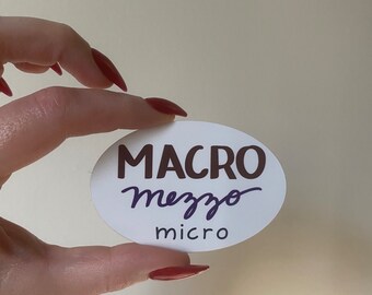 Macro Mezzo Micro Social Work vinyl sticker