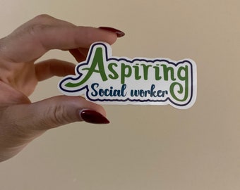 Aspiring Social Worker Vinyl Sticker