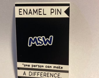 MSW Social Work Enamel Pin