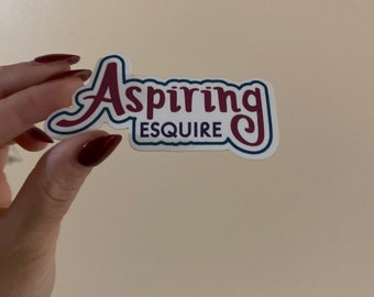 Aspiring Esquire Vinyl Sticker