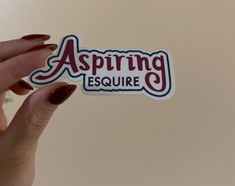 Aspiring Esquire Vinyl Sticker