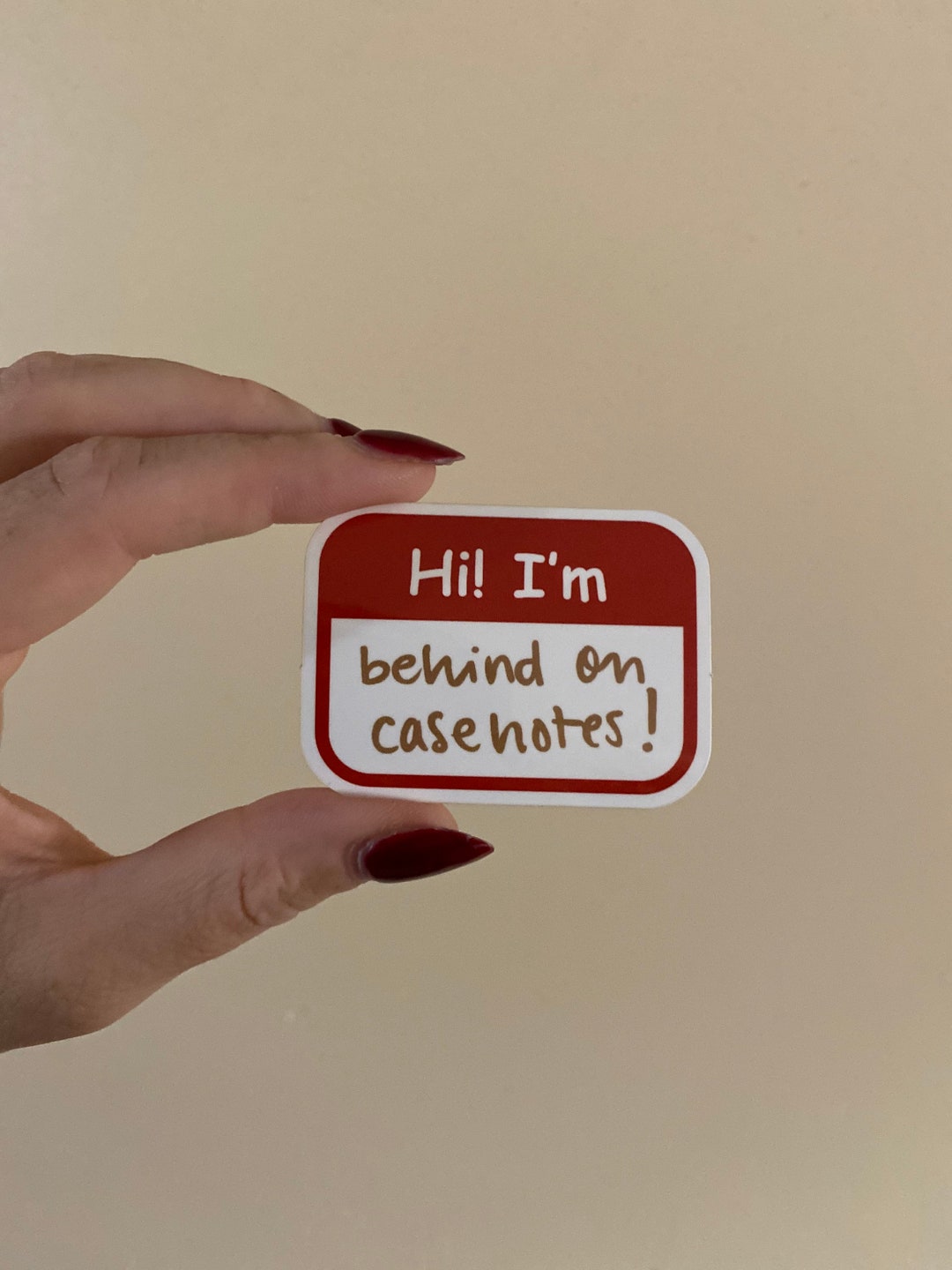 Behind on Case Notes Vinyl Sticker - Etsy