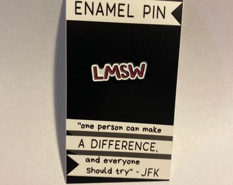 LMSW Social Work Enamel Pin