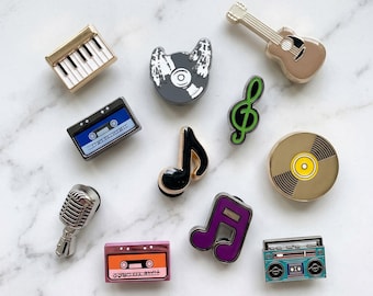 Retro Music Shoe Charms Set, 11pcs Plastic Clog Accessories Gift