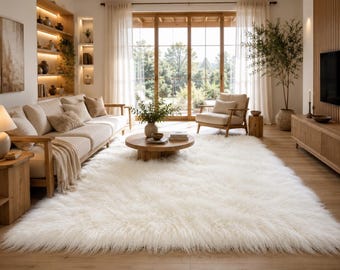 Mongolian Sheepskin Throw, Rug; Genuine Soft, Durable Tibetan  Lamb; Seat Cover Housewarming Present Carpet
