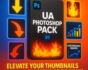Ultimatives Photoshop Paket | Elemente für YouTube Miniaturbilder | Pfeile, Pinselstriche, Feuer, Grafiken, Lichter, Geld, Papier, Rauch, Texturen