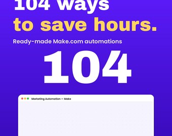Make.com Templates 104+ Automation Workflows for Marketing Sales and Productivity Make Scenarios Bundle No Code Automation