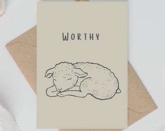 Christian postcard, worthy gift