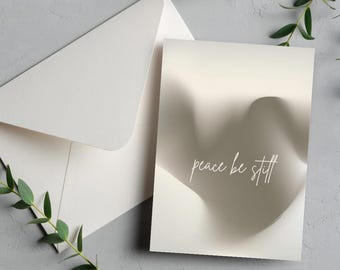 Christian postcard peace be still encouragement comfort healing