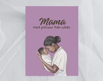 Postal A6 Día de la Madre: Más valiosa que los rubíes