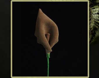 Leather Calla Lily Flower Cutting Die, DIY Artificial Flower Mold, Handmade Floral Decor Tool, Leather Craft Supply, No-Glue Flower Die Cut