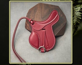 Miniature Saddle Charm Cutting Die, DIY Leather Craft, Equestrian Bag Accessory, Horse Lover Keychain, Western Style Decor, Handmade Gift