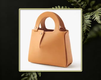 Troquel de corte para bolso tote sin costuras, bolso de cuero de una sola pieza para hacer tú mismo, bolso tote minimalista, bolso con cierre a presión, herramienta para manualidades, regalo hecho a mano