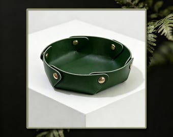 Troquel de corte para bandeja hexagonal de cuero, organizador de escritorio DIY, almacenamiento de joyas, llavero, decoración de entrada, regalo hecho a mano