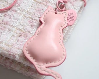 Cat Silhouette Leather Charm Cutting Die, DIY Puffy Cat Bag Keychain Mold, No-Glue Leather Craft Tool, Handmade Cat Lover Accessory Supply