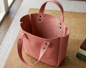 Top offene Leder Tragetasche Stanzform, DIY Minimalist Bucket Bag Mould, No-Sew Niet Montage Handtasche Muster, Leder Handwerk Werkzeug
