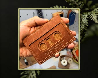 Troquel de corte para tarjetero multiranura, tarjetero tipo gramófono, estuche para tarjetas de crédito de tres agujeros, estuche minimalista para tarjetas de bolsillo, herramienta para trabajos en cuero