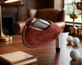 Fustella per tagliare la copertura della testa del ferro da golf, protezione per la testa del bastone in pelle fai da te, copertura per ferro con manicotto ribaltabile, strumento artigianale per accessori da golf, regalo da golf fatto a mano