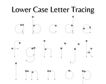 Letter Tracing - Lower Case