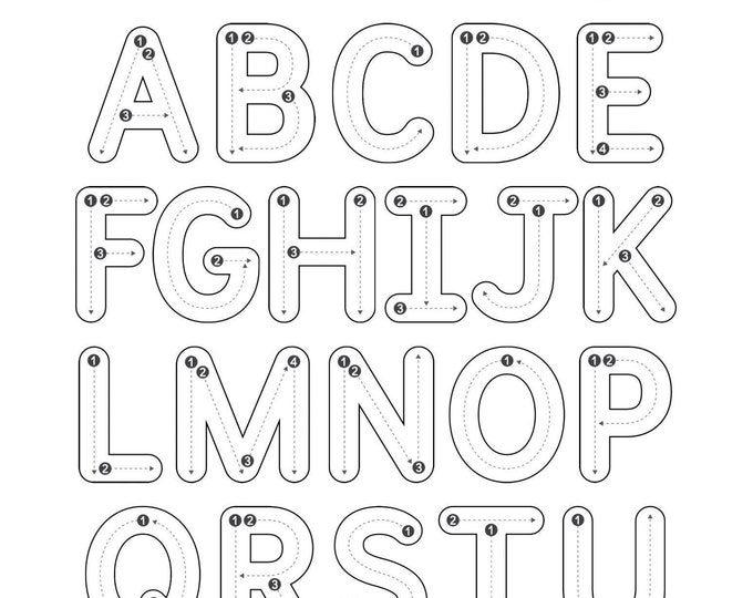 Upper & Lower Case Tracing - Etsy