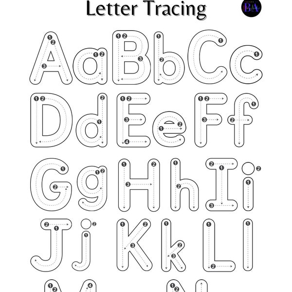 Letter Tracing - Upper & Lower Case