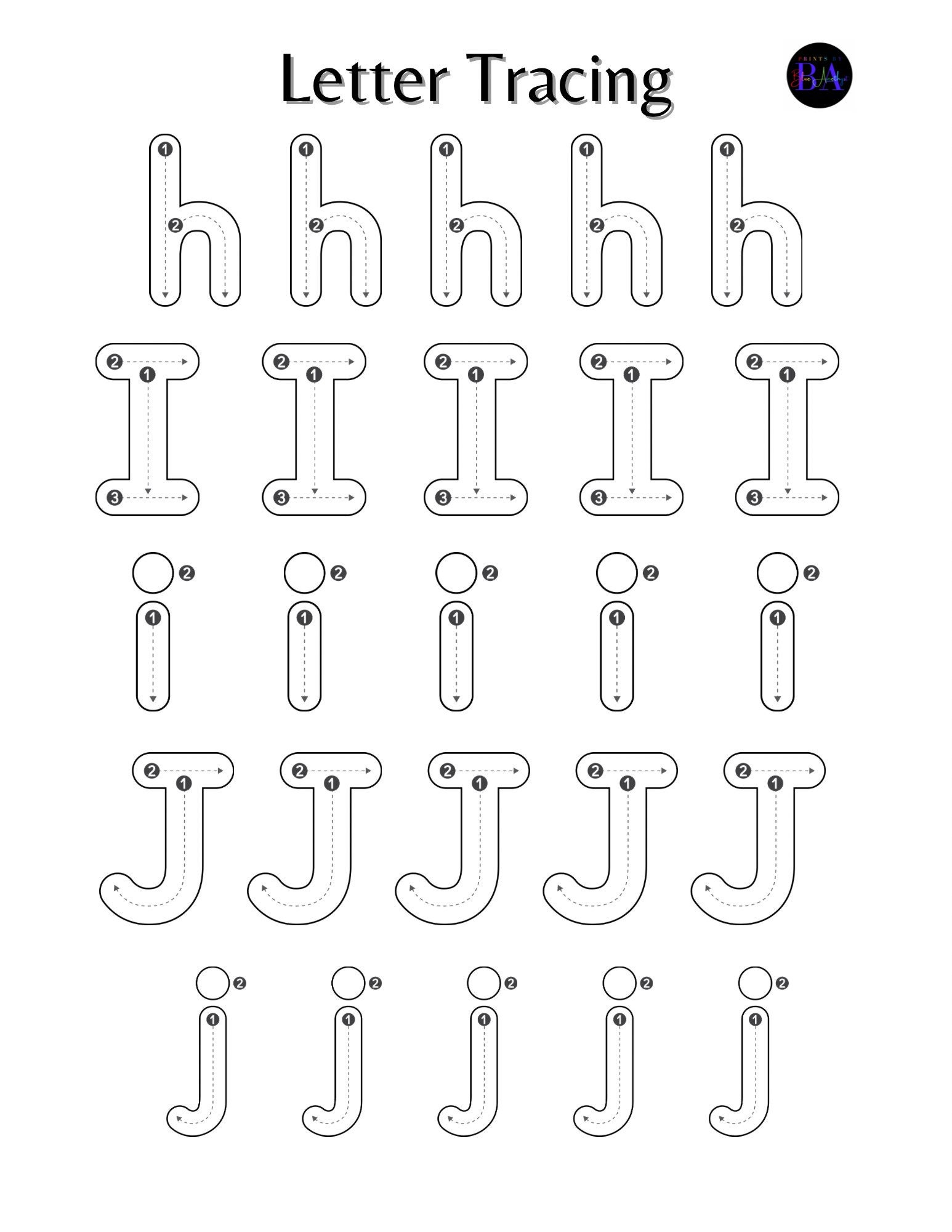 Tracing Pages - Upper & Lower Case Lines - Etsy