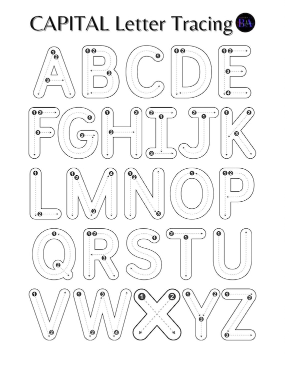 Upper & Lower Case Tracing - Etsy Upper & Lower Case Tracing - Etsy