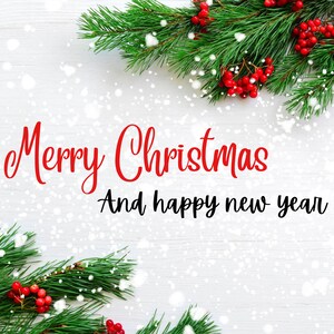 Joyeux Noël et bonne année