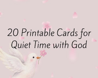 Afdrukbare kaarten Identiteit in Christus | Bijbelse bevestigingen | 20 schriftkaarten voor stille tijd + losse A4-vellen (digitale download)