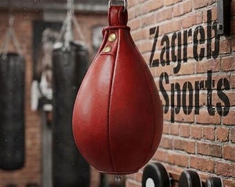 Custom Pro Grade Speed Bag Boxing Punching Ball Durable Leather Training Gym Equipment