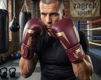 Benutzerdefinierte professionelle Venum-inspirierte Design Boxhandschuhe Handgefertigte Leder Sparring Training Muay Thai Kampfausrüstung