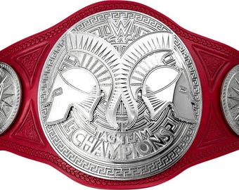 Spartan Helmet Championship Belt Red Strap Wrestling Title Replica Adult Collectible Display Piece