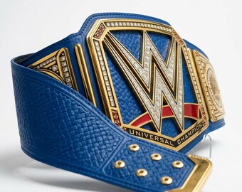 Réplica del cinturón del Campeonato Universal de la WWE: título de lucha libre de tamaño adulto para aficionados, exhibición y cosplay.