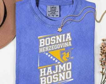 Bosnia Herzegovina Pride T-Shirt Hajmo Bosno Unisex Gift Tee, Comfort Colors Shirt