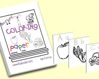 Kidznote® Printable and Digital Coloring Sheets With Traceable Color Coded Alphabet Letters Pre-K, Preschool, Kindergarten