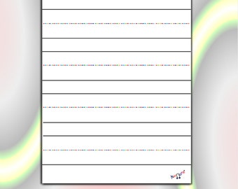 lined paper kindergarten preschool elementary homeschool etsy lined paper for kindergarten