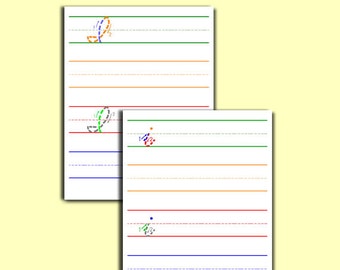 Cursive I Worksheet - Capital Cursive I, Lowercase Cursive I