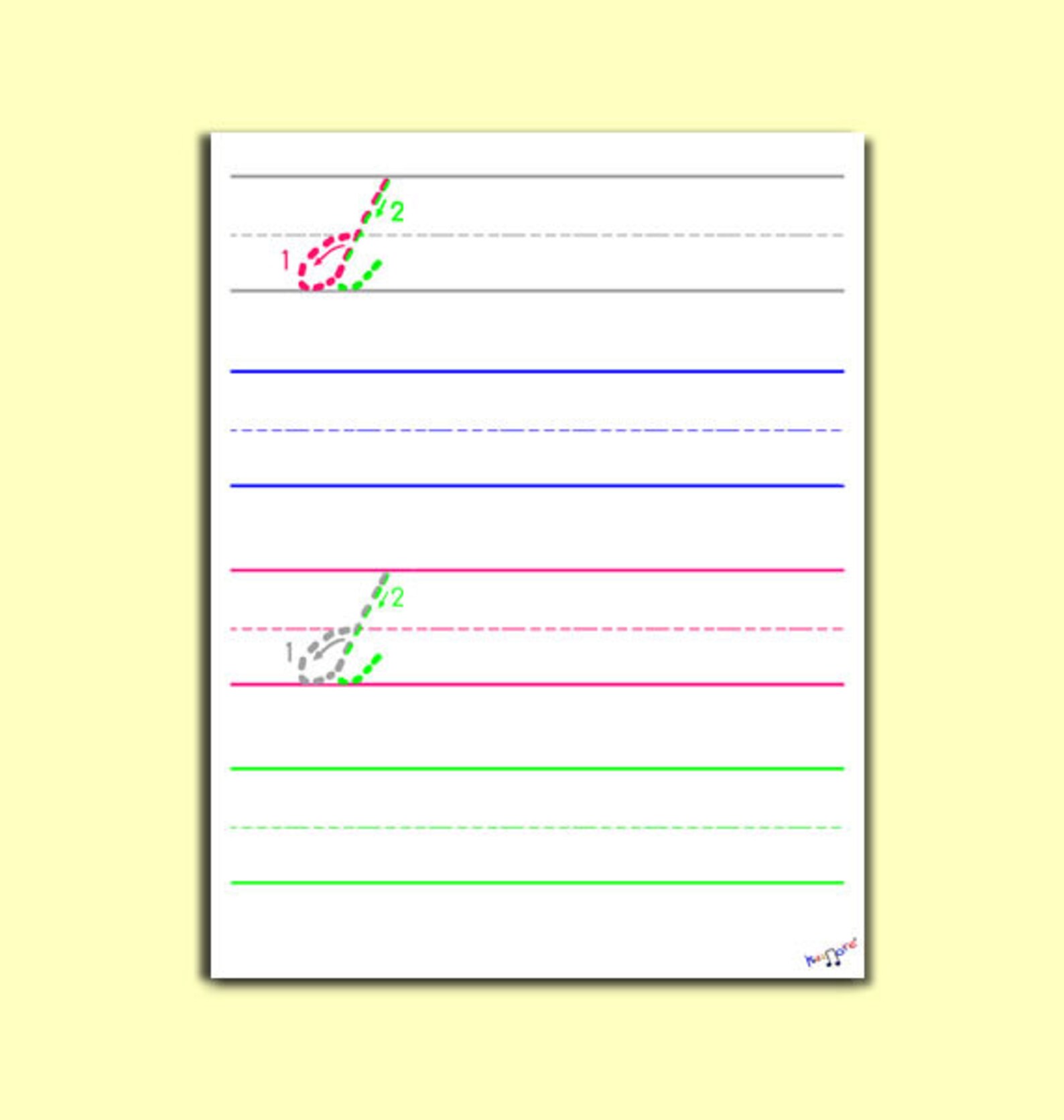 Cursive D Worksheet - Capital Cursive D, Lowercase Cursive D - Etsy