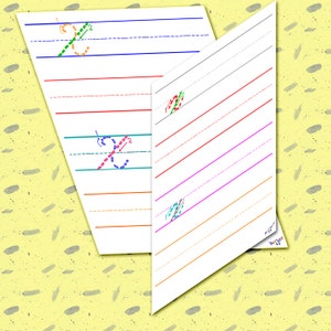 Feuille de calcul Cursive X - Capital Cursive X, Minuscule Cursive X