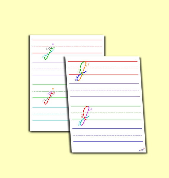 Schreibschrift J Arbeitsblatt - Großbuchstaben J, Kleinbuchstaben J