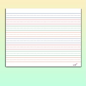 Carta a righe stampabile: carta a righe grandi, carta a 3 righe, carta a righe scolastica
