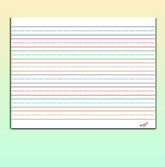 Printable Lined Paper - Large Lined Paper, 3 Lined Paper, School Lined Paper