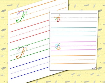 Cursive T worksheet - Capital Cursive T, Lowercase Cursive T