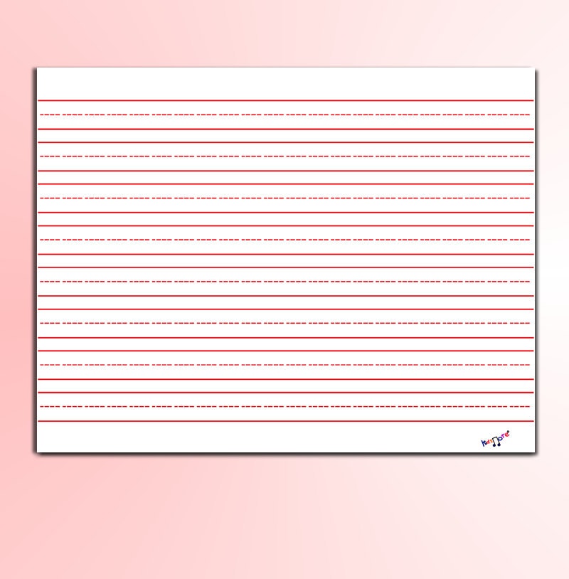 kindergarten lined paper handwriting practice educational etsy