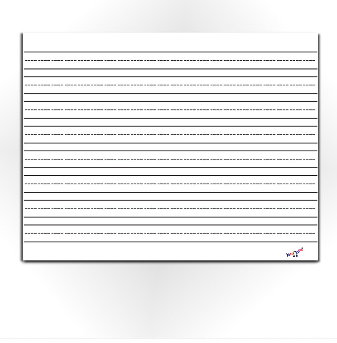 Blank Preschool Lined Paper Printable