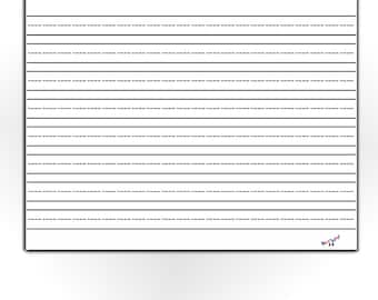 Lined Paper for Kids, Blank Lined Paper, Preschool, Kindergarten, Home School Kids