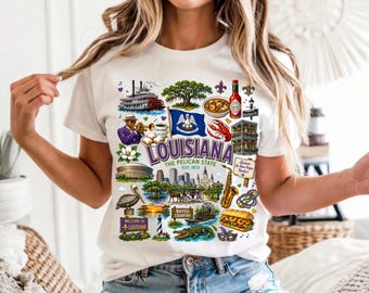 Louisiana Lifestyle, Louisiana Souvenir Illustration, PNG File,  High Definition-Digital Download