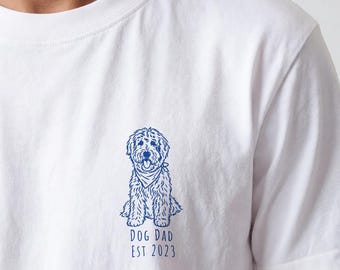 Custom Dog Dad Comfort Colors Tee, Personalized Pet Portrait Shirt, Father’s Day Gift