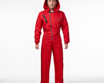 Inspiré par Money Heist - Combinaison saison 6 | Déguisement de cosplay homme en rouge
