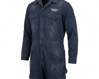 Inspiré du costume d'Halloween de Michael Myers | Combinaison de mécanicien en denim bleu foncé, tenue de cosplay